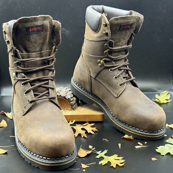 Laredo Chain-Steel Toe Safety Work Boots - Picture 1 of 14